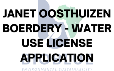 Janet Oosthuizen Boerdery – Water Use License Application