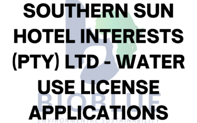 Southern Sun Hotel Interests (Pty) Ltd. – Water-use License Applications