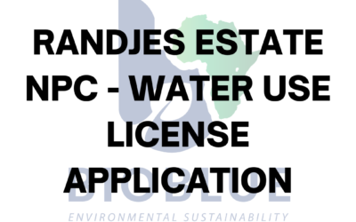 Randjes Estate NPC – Water use License Application